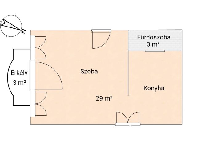 Cseresznyefás garzonlakás kiadó